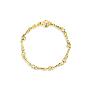 BARLEY CORN BRACELET WITH Pearl CLASP