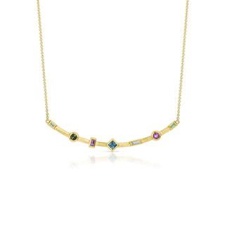 CURVED BAR NECKLACE - Multicolored