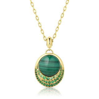 COLOR WAVE PENDANT NECKLACE - Malachite