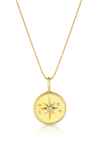 Star Gazer Gold Medallion Necklace