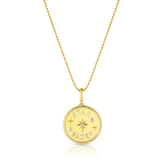 Star Gazer Gold Medallion Necklace