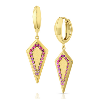 STARDUST DROP EARRINGS - Pink Sapphires